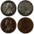 Ferdinand I 1830 - 1848
Insieme di due medaglie 1846 per il 50° anniversario dell’Arciduca Giuseppe come Palatino d’Ungheria una in argento e una in ...