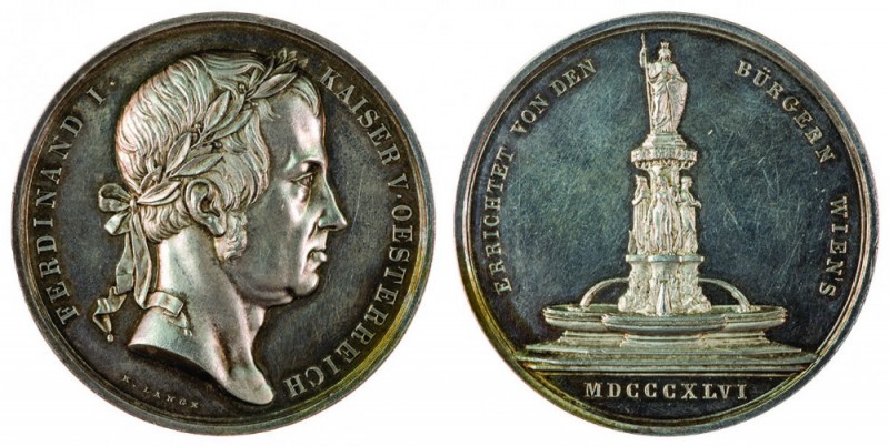 Ferdinand I 1830 - 1848
Medaglia 1846 per la costruzione della “Austriabrunnen”...