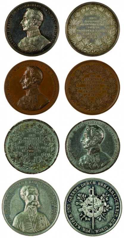 Eventi rivoluzionari del 1848 - 1849
Insieme di quattro medaglie tre medaglie r...