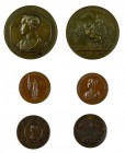 Franz Joseph I 1848 - 1916
Insieme di tre medaglie medaglia 1849 per la fedeltà dell’esercito, bronzo, incisore del conio „K. LANGE“ (Konrad Lange, 1...