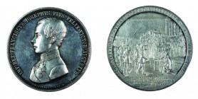 Franz Joseph I 1848 - 1916
Medaglia 1850 per la posa della prima pietra del tronco ferroviario di collegamento con Trieste della Südbahn (Ferrovia Me...
