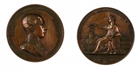 Franz Joseph I 1848 - 1916
Medaglia di bronzo 1852 dedicata all’Imperatore dal corpo degli “Scharfschützen” di Praga in occasione della sua visita al...