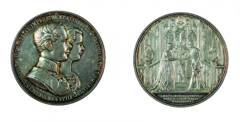Franz Joseph I 1848 - 1916
Medaglia per il matrimonio dell’Imperatore con la Pr...