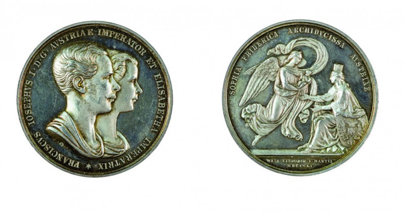 Franz Joseph I 1848 - 1916
Medaglia per la nascita dell’Arciduchessa Sofia Fede...