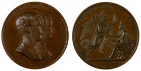 Franz Joseph I 1848 - 1916
Medaglia per la nascita dell’Arciduchessa Sofia Federica il 5 marzo 1855 bronzo, incisore del conio “C. LANGE” (Konrad Lan...
