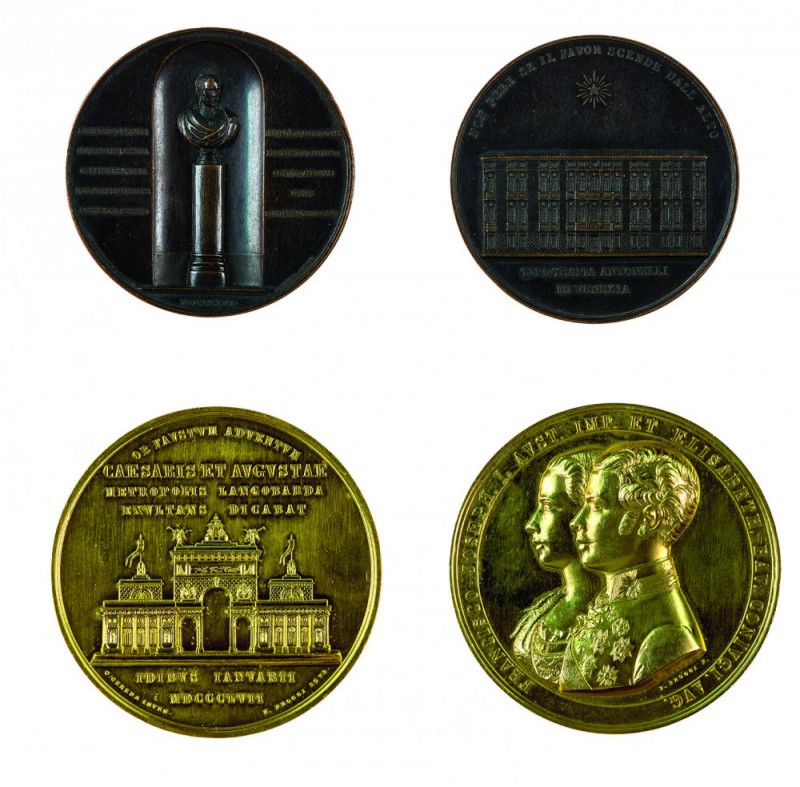 Franz Joseph I 1848 - 1916
Insieme di due medaglie medaglia 1856 per il monumen...