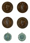 Franz Joseph I 1848 - 1916
Insieme di tre medaglie due medaglie per l’apertura del nuovo Parlamento il 1° maggio 1861 e anche per lo “Oktoberdiplom” ...