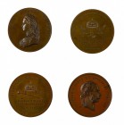 Franz Joseph I 1848 - 1916
Insieme di due medaglie per l’incoronazione d’Ungheria della coppia imperiale in data 8 giugno 1867 medaglia con l’effigie...
