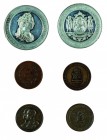 Franz Joseph I 1848 - 1916
Insieme di tre medaglie relative alla Croazia medaglia 1869 per la presenza della coppia imperiale in Croazia, bronzo, inc...