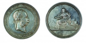 Franz Joseph I 1848 - 1916
Medaglia 1869 per la presenza dell’Imperatore in occasione delle celebrazioni per l’apertura del canale di Suez argento, i...