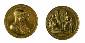 Franz Joseph I 1848 - 1916
Insieme di quattro medaglie 1879 per le nozze d’argento della coppia imperiale due medaglie dedicate dalla città di Vienna...