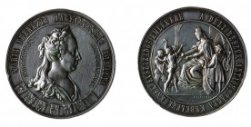 Franz Joseph I 1848 - 1916
Medaglia 1879 per il 100° anniversario del ricongiungimento con l’Ungheria dei territori meridionali argento, incisore del...