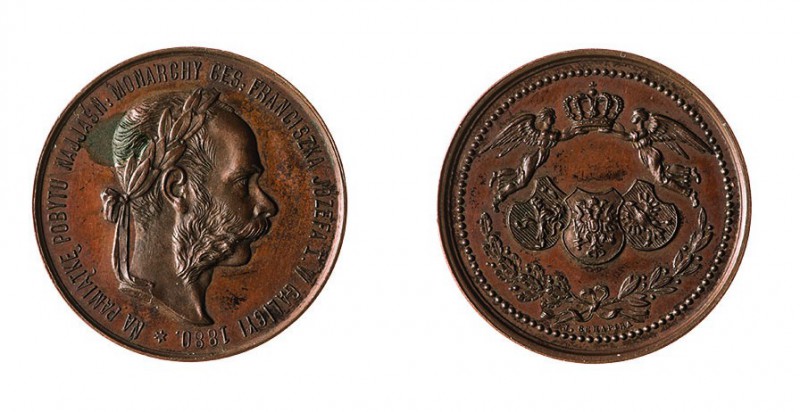 Franz Joseph I 1848 - 1916
Insieme di tre medaglie relative a Galizia e Rutenia...