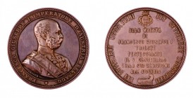 Franz Joseph I 1848 - 1916
Medaglia 1882 per il 500° anniversario di appartenenza di Trieste all’Austria argento, incisore del conio “LEISEK“ (Friedr...