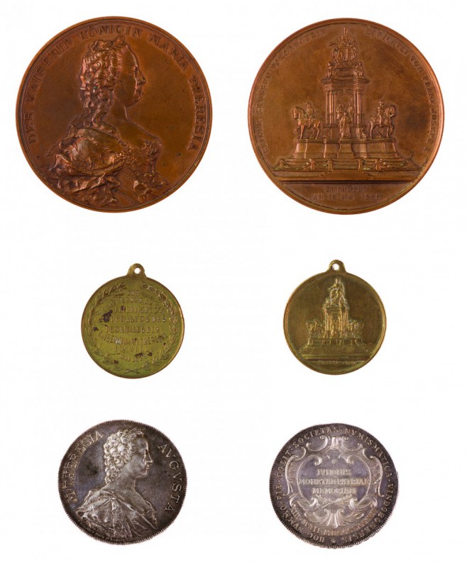 Franz Joseph I 1848 - 1916
Insieme di tre medaglie per l’inaugurazione del monu...