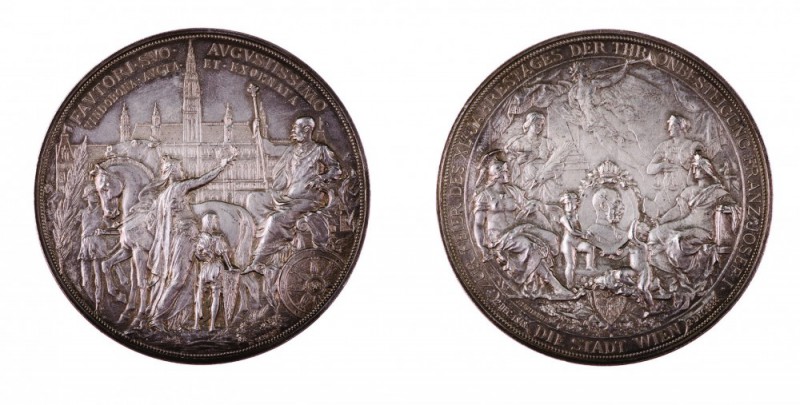 Franz Joseph I 1848 - 1916
Medaglia 1888 per il 40° anniversario di regno, dedi...