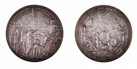 Franz Joseph I 1848 - 1916
Medaglia 1888 per il 40° anniversario di regno, dedicata dalla città di Vienna argento, incisori del conio al diritto “J. ...