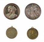 Franz Joseph I 1848 - 1916
Insieme di due medaglie per il matrimonio dell’Arciduchessa Maria Valeria con l’Arciduca Franz Salvator celebrato a Ischl ...