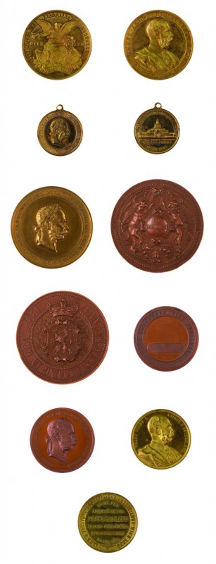 Franz Joseph I 1848 - 1916
Insieme di sei medaglie quattro medaglie 1890 per l’...
