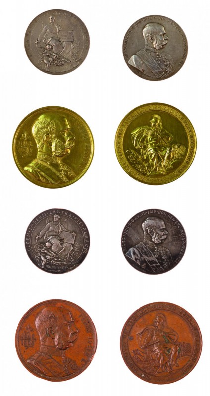 Franz Joseph I 1848 - 1916
Insieme di quattro medaglie 1898 per il 50° annivers...