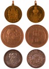 Franz Joseph I 1848 - 1916
Insieme di tre medaglie 1898 per il 50° anniversario di regno medaglia premio della lotteria di beneficenza organizzata pe...