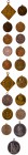 Franz Joseph I 1848 - 1916
Insieme di quattordici medaglie 1898 per il 50° anniversario di regno in argento, in bronzo e in alluminio, incisori del c...