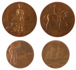 Franz Joseph I 1848 - 1916
Insieme di due medaglie medaglia 1907 per il 50° anniversario dalla costituzione a Trieste dell’impresa di costruzioni nav...