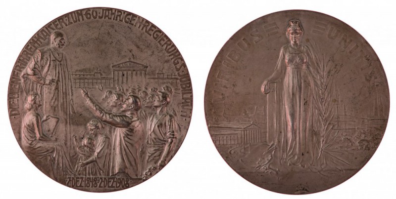 Franz Joseph I 1848 - 1916
Medaglia 1908 per il 60° anniversario di regno dell’...