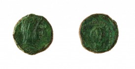 Sicilia 
Melita - AE16 databile al periodo 218-175 a.C. - Diritto: testa femminile velata a destra - Rovescio: testa di Ariete a destra - gr. 2,98 - ...