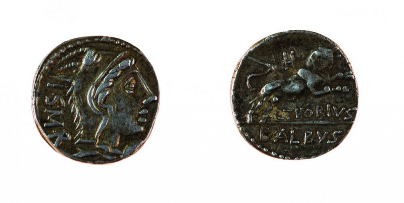 Monete Romane Repubblicane 
Denaro al nome L.THORIVS BALBVS databile al 105 a.C...