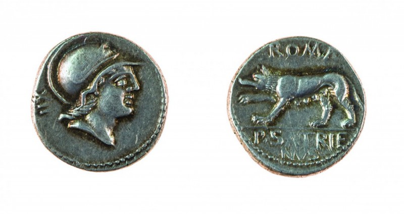 Monete Romane Repubblicane 
Denaro al nome P.SATRIENVS databile al 77 a.C. - Ze...