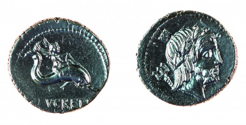 Monete Romane Repubblicane 
Denaro al nome L.LVRETI TRIO databile al 76 a.C. - ...