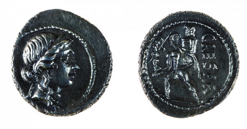 Monete Romane Pre-Imperiali 
Giulio Cesare (49-44 a.C.) - Denaro anonimo databi...