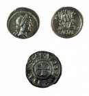 Monete Romane Pre-Imperiali 
Giulio Cesare (49-44 a.C.) - Denaro anonimo databile agli anni 46-45 a.C. - Zecca: indeterminata in Spagna - Diritto: te...