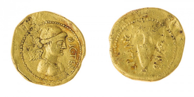 Monete Romane Pre-Imperiali 
Giulio Cesare (49-44 a.C.) - Aureo databile al 45 ...