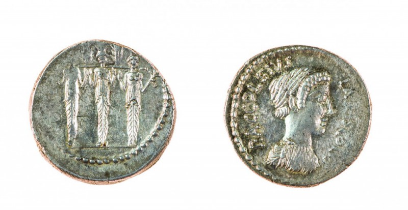Monete Romane Pre-Imperiali 
Denaro al nome P.ACCOLEIVS LARISCOLVS databile al ...