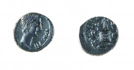 Augusto (27 a.C.-14 d.C.) 
Quinario databile agli anni 29-27 a.C. - Zecca: di area italiana non identificabile - Diritto: testa dell’Imperatore a des...