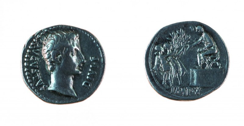 Augusto (27 a.C.-14 d.C.) 
Denaro databile al 15 a.C. - Zecca: Lugdunum - Dirit...