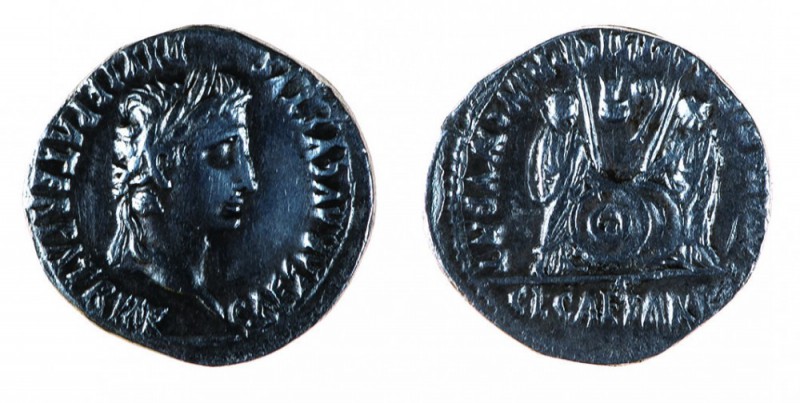 Augusto (27 a.C.-14 d.C.) 
Denaro databile al periodo 2 a.C.-4 d.C. - Zecca: Lu...