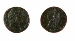 Adriano (117-138 d.C.) 
Sesterzio databile al periodo 125-128 d.C. - Zecca: Roma - Diritto: busto laureato dell’Imperatore a destra con un accenno di...