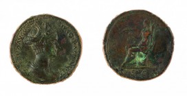 Adriano (117-138 d.C.) 
Sesterzio al nome e con l’effigie di Sabina, moglie dell’Imperatore, databile al periodo 128-134 d.C. - Zecca: Roma - Diritto...