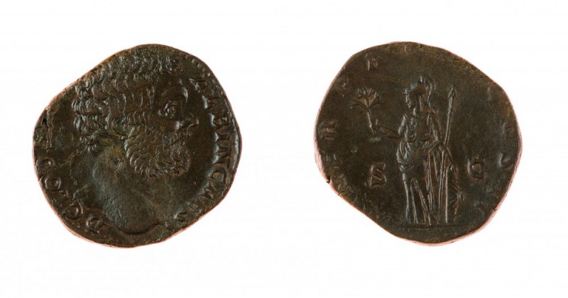 Lucio Vero (161-169 d.C.)
Sesterzio con il titolo di Cesare databile agli anni ...