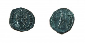 Caracalla (211-217 d.C.) 
Antoniniano databile al 216 d.C. - Zecca: Roma - Diritto: busto radiato, drappeggiato e corazzato dell’Imperatore - Rovesci...