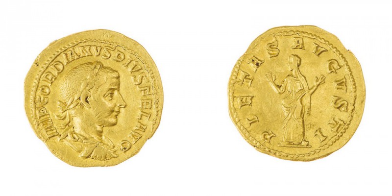 Gordiano III (238-244 d.C.) 
Aureo databile al 241 d.C. - Zecca: Roma - Diritto...