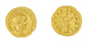 Gordiano III (238-244 d.C.) 
Aureo databile al 241 d.C. - Zecca: Roma - Diritto: busto laureato, drappeggiato e corazzato dell’Imperatore a destra - ...