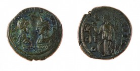 Gordiano III (238-244 d.C.) 
Medaglione o AE28 - Zecca: Odessos (Moesia) - Diritto: busti affacciati di Gordiani III e Tranquillina - Rovescio: Atena...