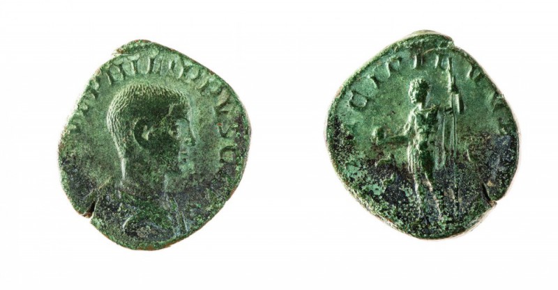 Gordiano III (238-244 d.C.) 
Sesterzio al nome e con l’effigie di Filippo II Ce...