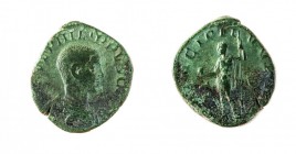 Gordiano III (238-244 d.C.) 
Sesterzio al nome e con l’effigie di Filippo II Cesare, figlio dell’Imperatore, databile al periodo 244-246 d.C. - Zecca...
