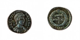 Costanzo II (337-361 d.C.) 
Siliqua - Zecca: Arles - Diritto: busto diademato, drappeggiato e corazzato dell’Imperatore a destra - Rovescio: leggenda...