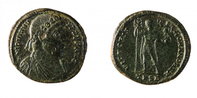 Costanzo II (337-361 d.C.) 
Maiorina Doppia - Zecca: Thessalonica - Diritto: bu...